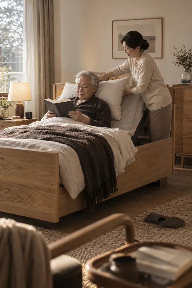 VILA CARE 높이 조절 돌봄 침대 3D 이미지
