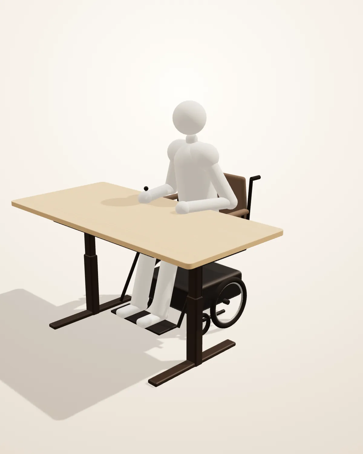 버튼으로 바꾸는 높이을 적용한 가구 3D 렌더